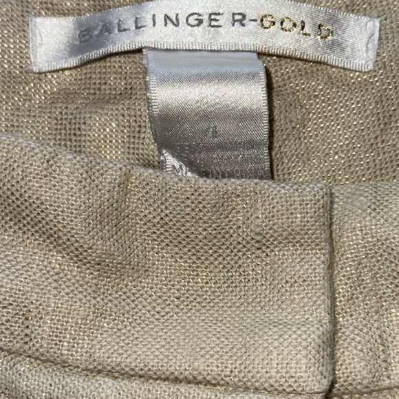 Ballinger Gold Cream with Metallic Thread Bermuda Shorts 9”Inseam Retro Chic - Picture 3 of 9